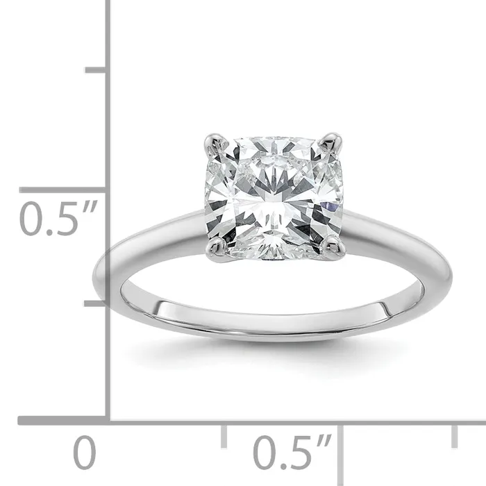 Rings Goldia 14k White Gold 2 Ct Certified Lab Grown Diamond VSSI G Cushion Solitare Engagement Ring