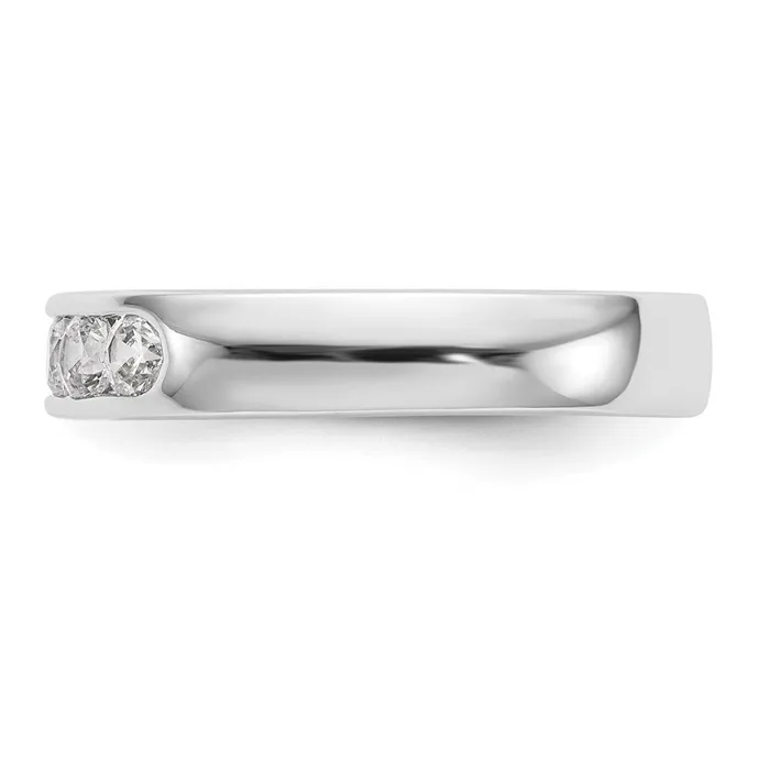 Rings Goldia 14k White Gold 5Stone 12 carat Round Diamond Complete Channel Band