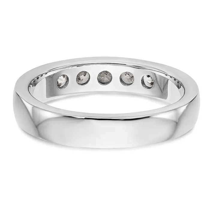 Rings Goldia 14k White Gold 5Stone 12 carat Round Diamond Complete Channel Band