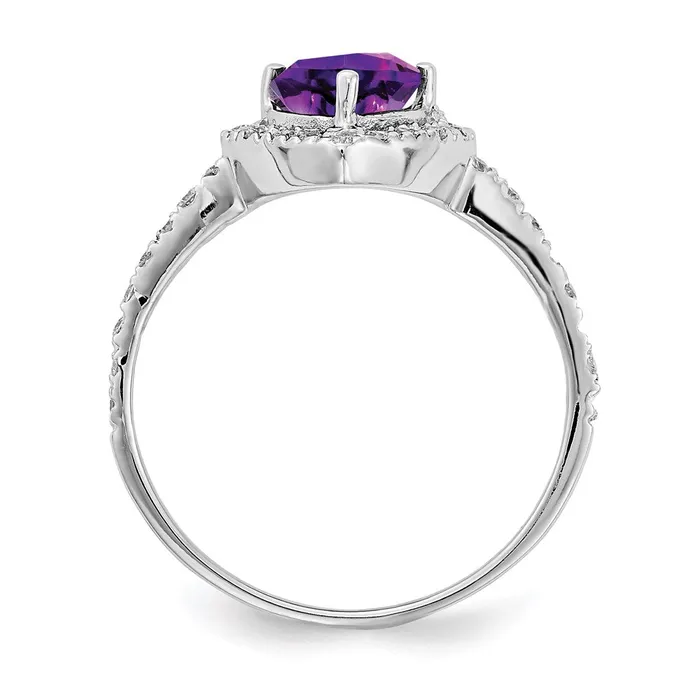 Rings Goldia 14k White Gold 6mm Heart Amethyst A Real Diamond ring
