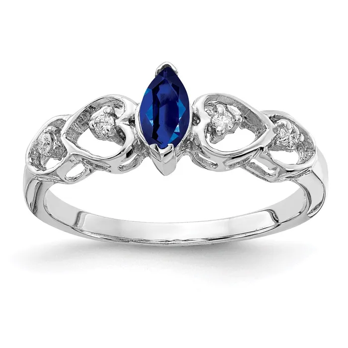 Rings Goldia 14k White Gold 6x3mm Marquise Sapphire A Real Diamond ring
