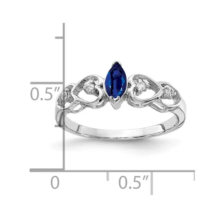 Rings Goldia 14k White Gold 6x3mm Marquise Sapphire A Real Diamond ring