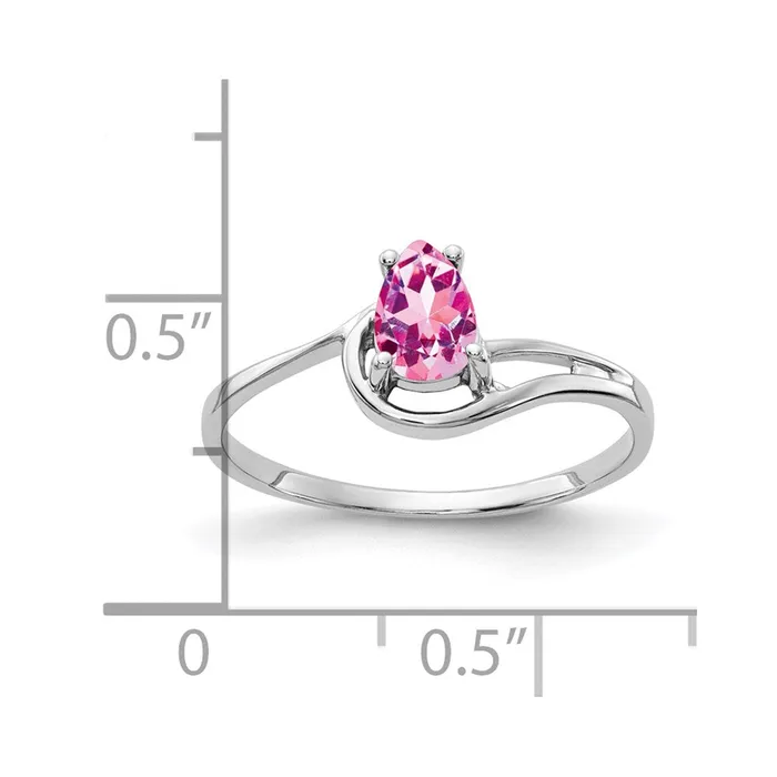 Rings Goldia 14k White Gold 6x4mm Pear Pink Sapphire Ring