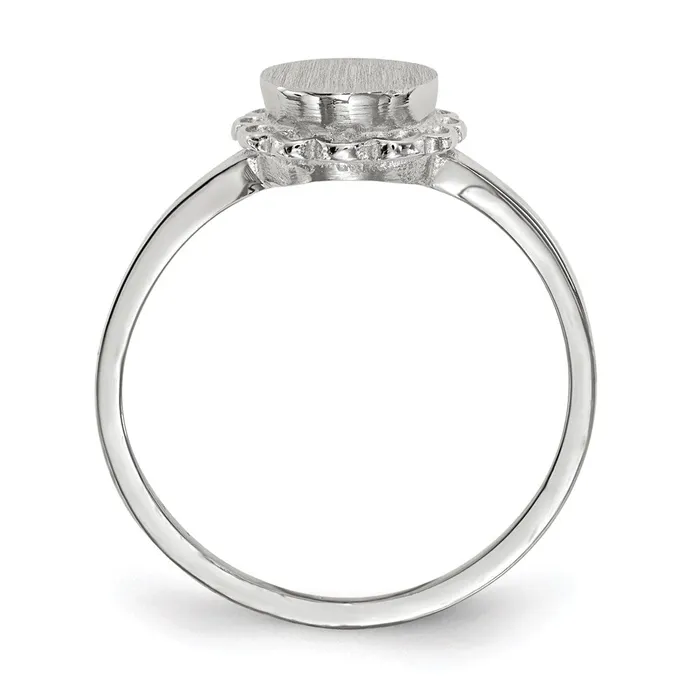 Rings Goldia 14k White Gold 70x65mm Open Back Signet Ring