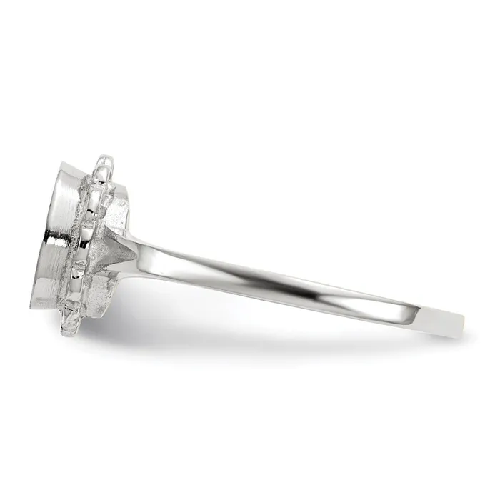 Rings Goldia 14k White Gold 70x65mm Open Back Signet Ring