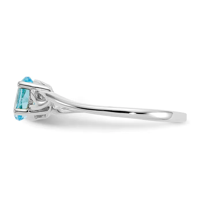 Rings Goldia 14K White Gold Polished Geniune Blue Topaz Birthstone Ring
