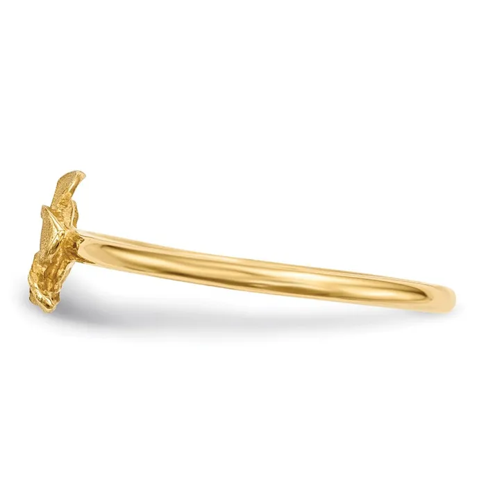 Rings Goldia 14K Yellow Gold Satin u0026 Diamondcut Plumeria Ring