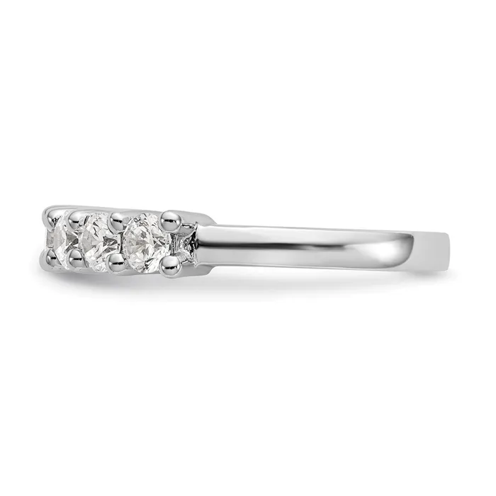 Rings goldiaca 14K White Gold 7Stone Real Diamond Band