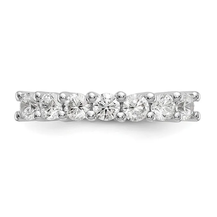 Rings goldiaca 14K White Gold 7Stone Real Diamond Band