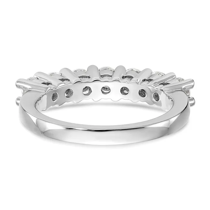 Rings goldiaca 14K White Gold 7Stone Real Diamond Band