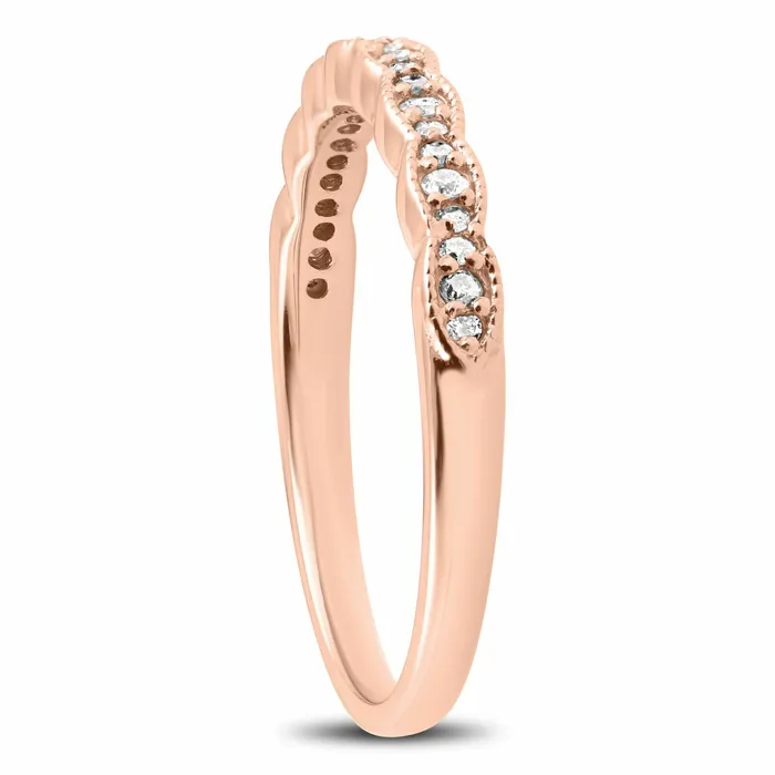 Rings Goldiacom 15 cttw Diamond Stackable Womens Wedding Ring 14k Rose Gold