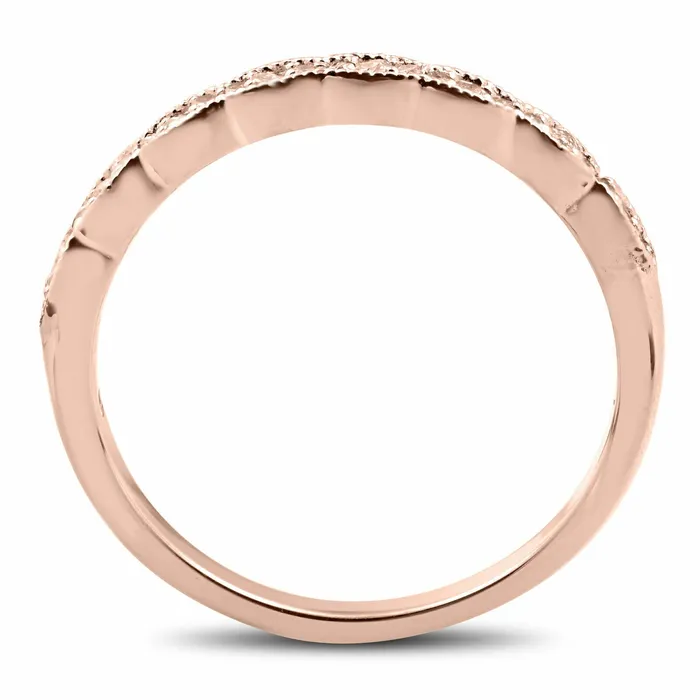 Rings Goldiacom 15 cttw Diamond Stackable Womens Wedding Ring 14k Rose Gold