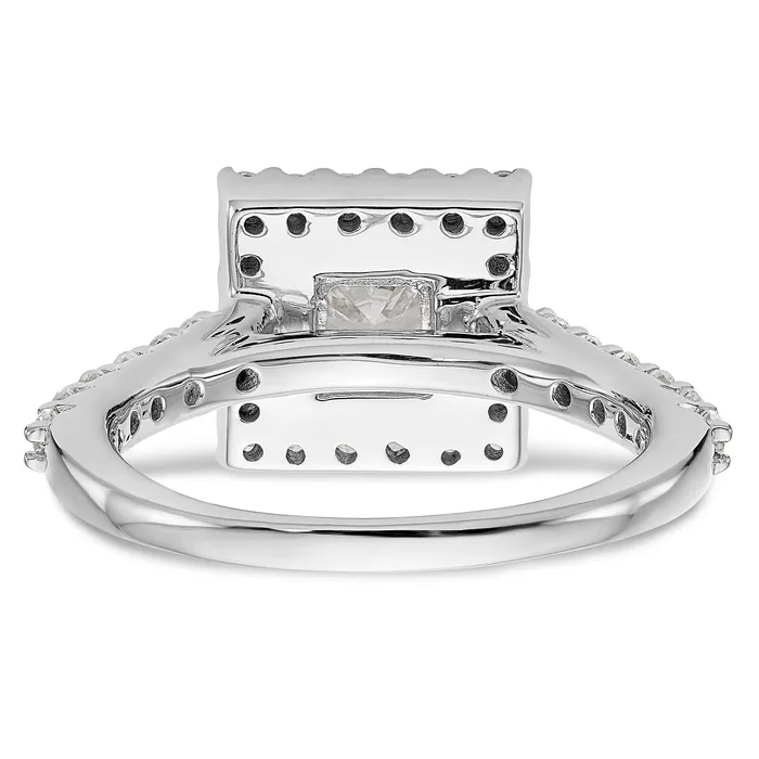 Rings Goldiacom 14KW Round Simulated Diamond Halo Engagement Ring