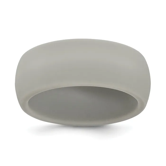 Rings Goldia Fashion Silicone Light Grey 87mm Domed Band Ring