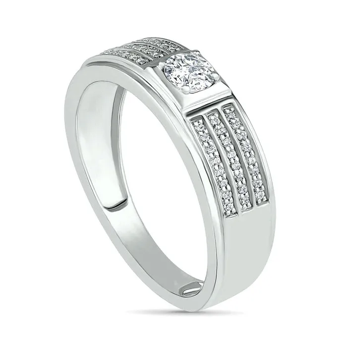 Rings Goldia Mens 038 CT TW Natural Diamond MultiRow Wedding Band in Solid 10K White Gold Rings Goldia Mens 038 CT TW Natural Diamond MultiRow Wedding Band in Solid 10K White Gold