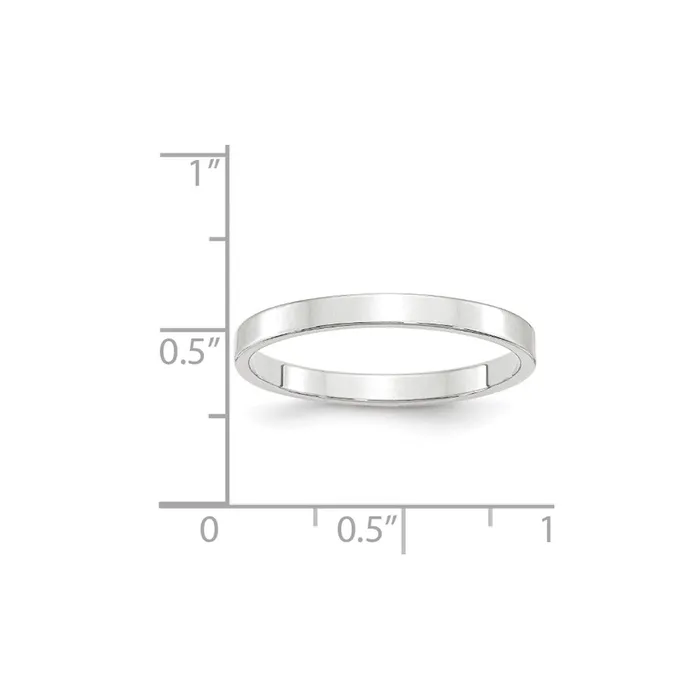 Rings Goldia Solid 10K White Gold 25mm Light Weight Flat MensWomens Wedding Band Ring Size 75 Rings Goldia Solid 10K White Gold 25mm Light Weight Flat MensWomens Wedding Band Ring Size 75