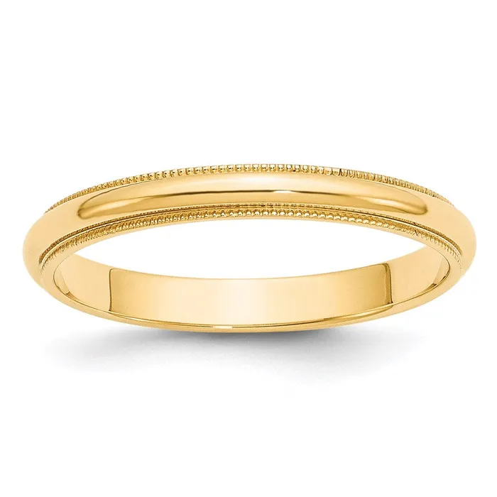Rings Goldia Solid 10K Yellow Gold 3mm Milgrain HalfRound Wedding MensWomens Wedding Band Ring Size 6 Rings Goldia Solid 10K Yellow Gold 3mm Milgrain HalfRound Wedding MensWomens Wedding Band Ring Size 6