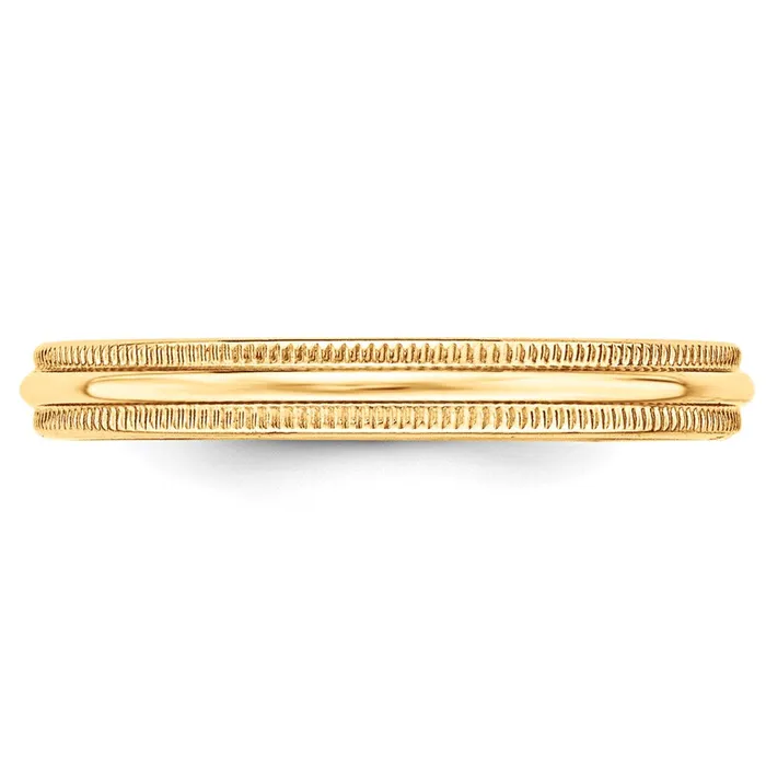 Rings Goldia Solid 10K Yellow Gold 3mm Milgrain HalfRound Wedding MensWomens Wedding Band Ring Size 6 Rings Goldia Solid 10K Yellow Gold 3mm Milgrain HalfRound Wedding MensWomens Wedding Band Ring Size 6