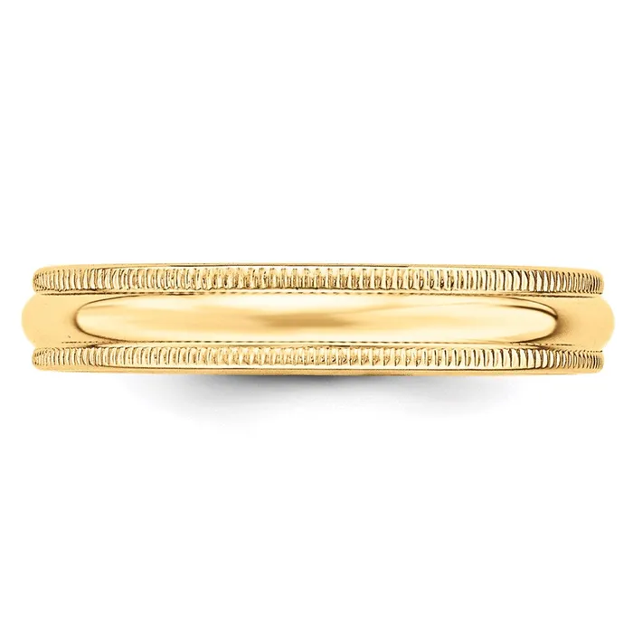 Rings Goldia Solid 10K Yellow Gold 4mm Light Weight Milgrain Half Round MensWomens Wedding Band Ring Size 13 Rings Goldia Solid 10K Yellow Gold 4mm Light Weight Milgrain Half Round MensWomens Wedding Band Ring Size 13