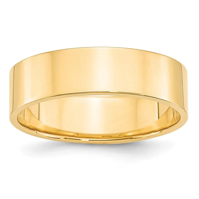 Rings Goldia Solid 10K Yellow Gold 6mm Light Weight Flat MensWomens Wedding Band Ring Size 6 Rings Goldia Solid 10K Yellow Gold 6mm Light Weight Flat MensWomens Wedding Band Ring Size 6