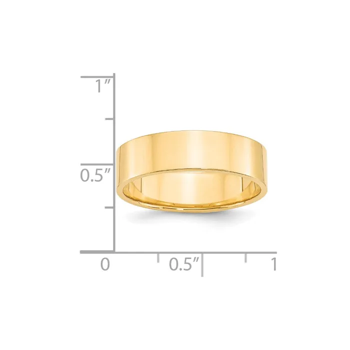 Rings Goldia Solid 10K Yellow Gold 6mm Light Weight Flat MensWomens Wedding Band Ring Size 6 Rings Goldia Solid 10K Yellow Gold 6mm Light Weight Flat MensWomens Wedding Band Ring Size 6