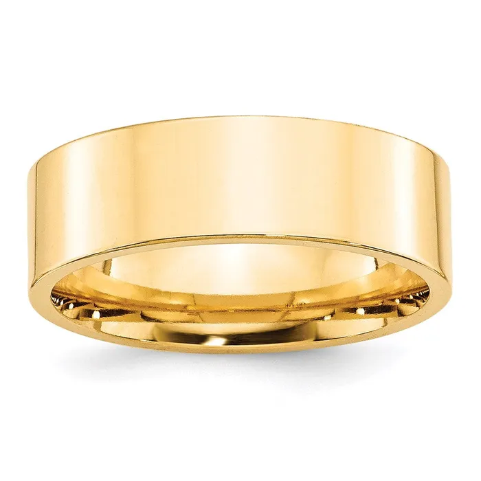 Rings Goldia Solid 10K Yellow Gold 7mm Standard Flat Comfort Fit MensWomens Wedding Band Ring Size 95 Rings Goldia Solid 10K Yellow Gold 7mm Standard Flat Comfort Fit MensWomens Wedding Band Ring Size 95