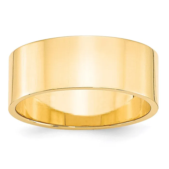Rings Goldia Solid 10K Yellow Gold 8mm Light Weight Flat MensWomens Wedding Band Ring Size 135 Rings Goldia Solid 10K Yellow Gold 8mm Light Weight Flat MensWomens Wedding Band Ring Size 135