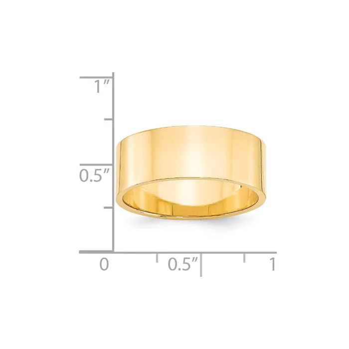 Rings Goldia Solid 10K Yellow Gold 8mm Light Weight Flat MensWomens Wedding Band Ring Size 135 Rings Goldia Solid 10K Yellow Gold 8mm Light Weight Flat MensWomens Wedding Band Ring Size 135