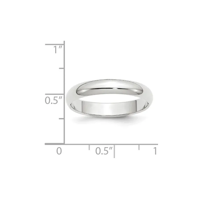 Rings Goldia Solid 14K White Gold 4mm Half Round MensWomens Wedding Band Ring Size 125 Rings Goldia Solid 14K White Gold 4mm Half Round MensWomens Wedding Band Ring Size 125