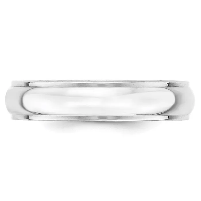 Rings Goldia Solid 14K White Gold 5mm Half Round with Edge MensWomens Wedding Band Ring Size 75 Rings Goldia Solid 14K White Gold 5mm Half Round with Edge MensWomens Wedding Band Ring Size 75