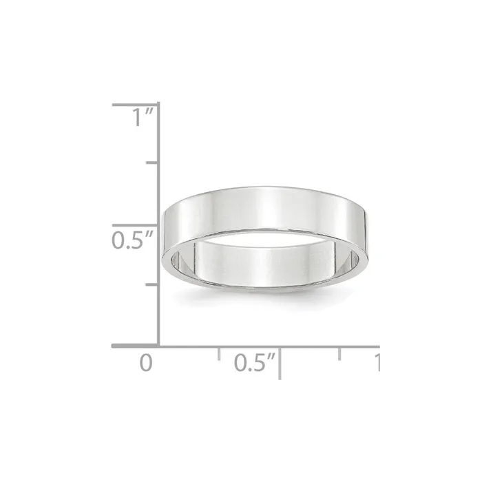 Rings Goldia Solid 14K White Gold 5mm Light Weight Flat MensWomens Wedding Band Ring Size 125 Rings Goldia Solid 14K White Gold 5mm Light Weight Flat MensWomens Wedding Band Ring Size 125