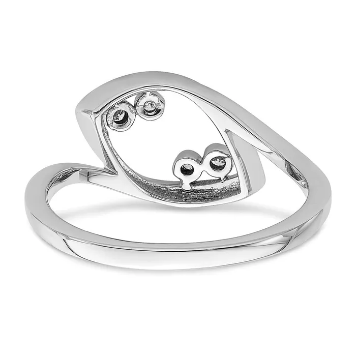 Rings Goldia Solid 14k White Gold Polished Fancy Simulated CZ Ring