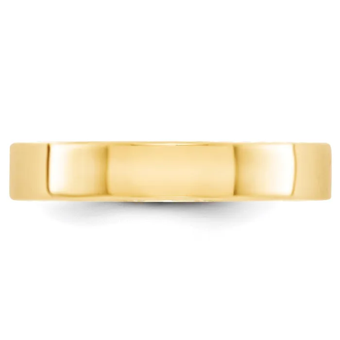Rings Goldia Solid 14K Yellow Gold 4mm Light Weight Flat MensWomens Wedding Band Ring Size 75 Rings Goldia Solid 14K Yellow Gold 4mm Light Weight Flat MensWomens Wedding Band Ring Size 75