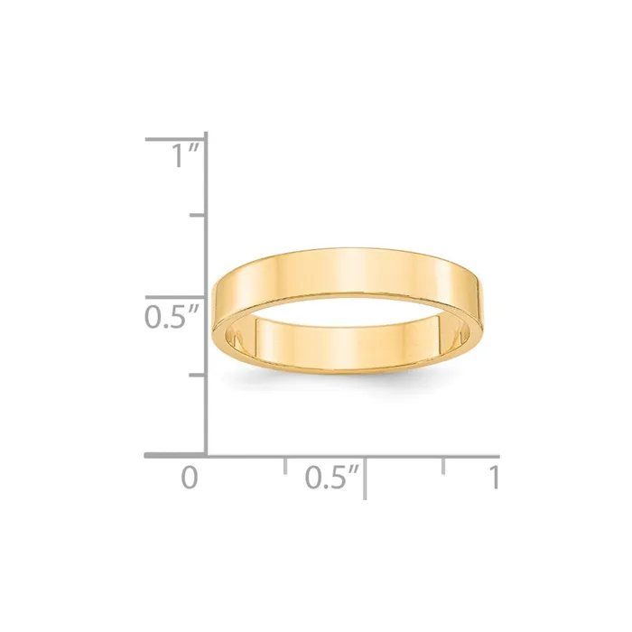 Rings Goldia Solid 14K Yellow Gold 4mm Light Weight Flat MensWomens Wedding Band Ring Size 75 Rings Goldia Solid 14K Yellow Gold 4mm Light Weight Flat MensWomens Wedding Band Ring Size 75