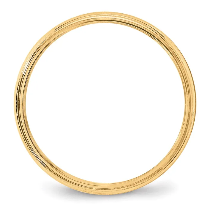 Rings Goldia Solid 14K Yellow Gold 4mm Milgrain HalfRound Wedding MensWomens Wedding Band Ring Size 8 Rings Goldia Solid 14K Yellow Gold 4mm Milgrain HalfRound Wedding MensWomens Wedding Band Ring Size 8