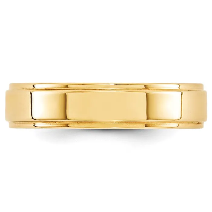 Rings Goldia Solid 14K Yellow Gold 5mm Flat with Step Edge MensWomens Wedding Band Ring Size 4 Rings Goldia Solid 14K Yellow Gold 5mm Flat with Step Edge MensWomens Wedding Band Ring Size 4