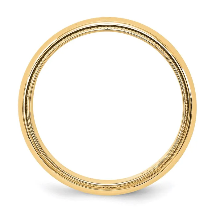 Rings Goldia Solid 14K Yellow Gold 5mm Milgrain HalfRound Wedding MensWomens Wedding Band Ring Size 115 Rings Goldia Solid 14K Yellow Gold 5mm Milgrain HalfRound Wedding MensWomens Wedding Band Ring Size 115
