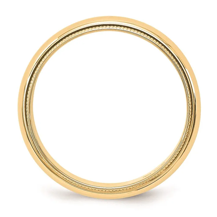 Rings Goldia Solid 14K Yellow Gold 5mm Milgrain HalfRound Wedding MensWomens Wedding Band Ring Size 115 Rings Goldia Solid 14K Yellow Gold 5mm Milgrain HalfRound Wedding MensWomens Wedding Band Ring Size 115