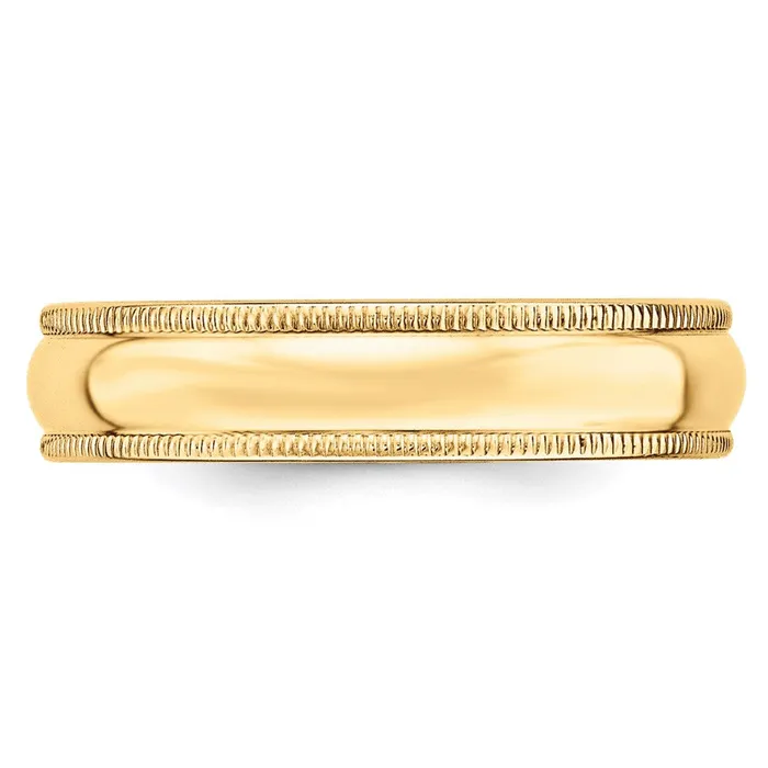 Rings Goldia Solid 14K Yellow Gold 5mm Milgrain HalfRound Wedding MensWomens Wedding Band Ring Size 115 Rings Goldia Solid 14K Yellow Gold 5mm Milgrain HalfRound Wedding MensWomens Wedding Band Ring Size 115