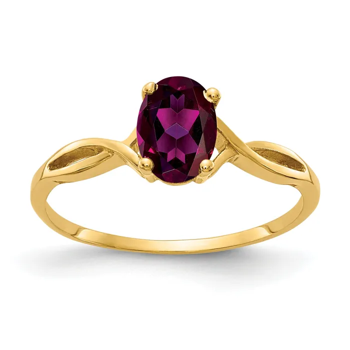 Rings Goldia Solid 14k Yellow Gold 7x5mm Oval Rhodolite Simulated Garnet Ring Rings Goldia Solid 14k Yellow Gold 7x5mm Oval Rhodolite Simulated Garnet Ring