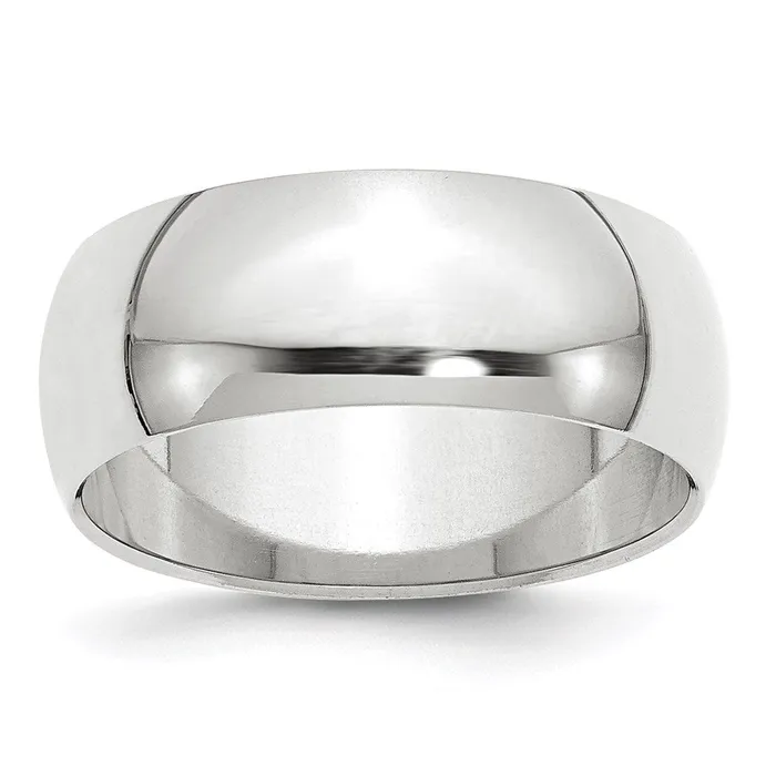 Rings Goldia Solid 14K Yellow Gold White Gold 8mm HalfRound MensWomens Wedding Band Ring Size 65 Rings Goldia Solid 14K Yellow Gold White Gold 8mm HalfRound MensWomens Wedding Band Ring Size 65