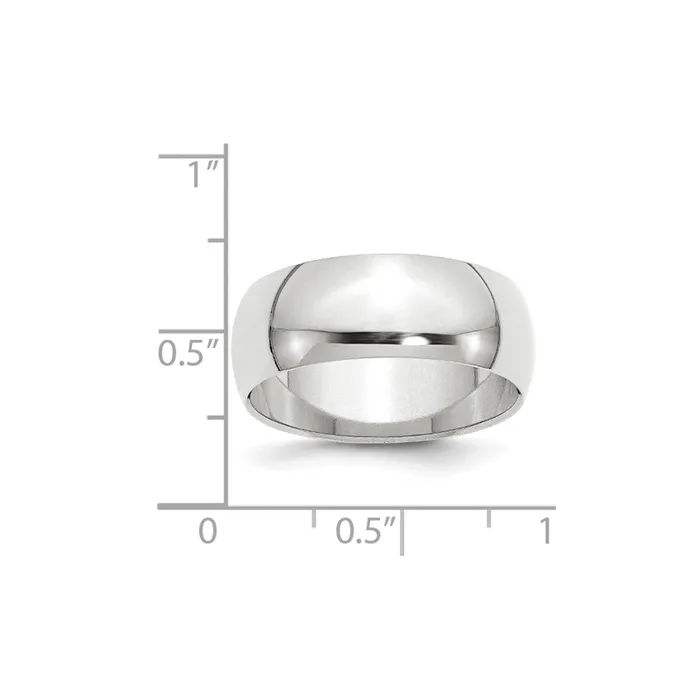 Rings Goldia Solid 14K Yellow Gold White Gold 8mm HalfRound MensWomens Wedding Band Ring Size 65 Rings Goldia Solid 14K Yellow Gold White Gold 8mm HalfRound MensWomens Wedding Band Ring Size 65