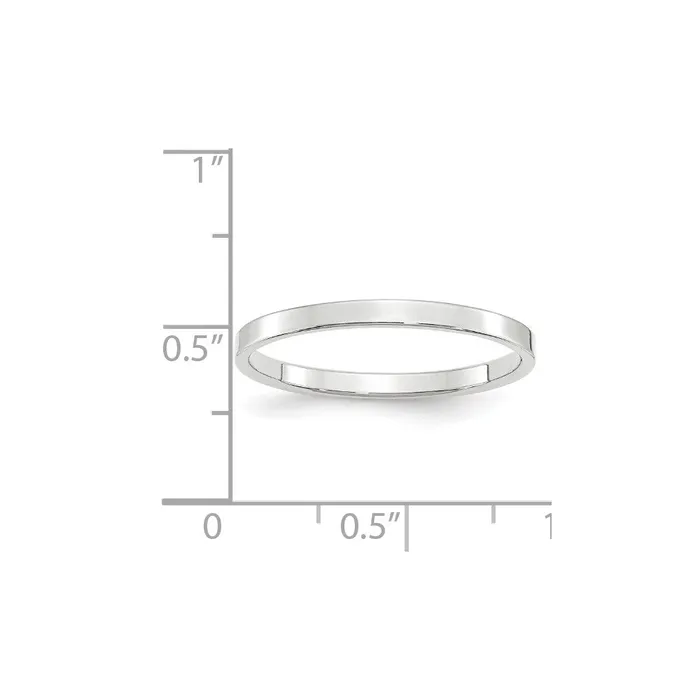 Rings Goldia Solid 18K White Gold 2mm Light Weight Flat MensWomens Wedding Band Ring Size 105 Rings Goldia Solid 18K White Gold 2mm Light Weight Flat MensWomens Wedding Band Ring Size 105