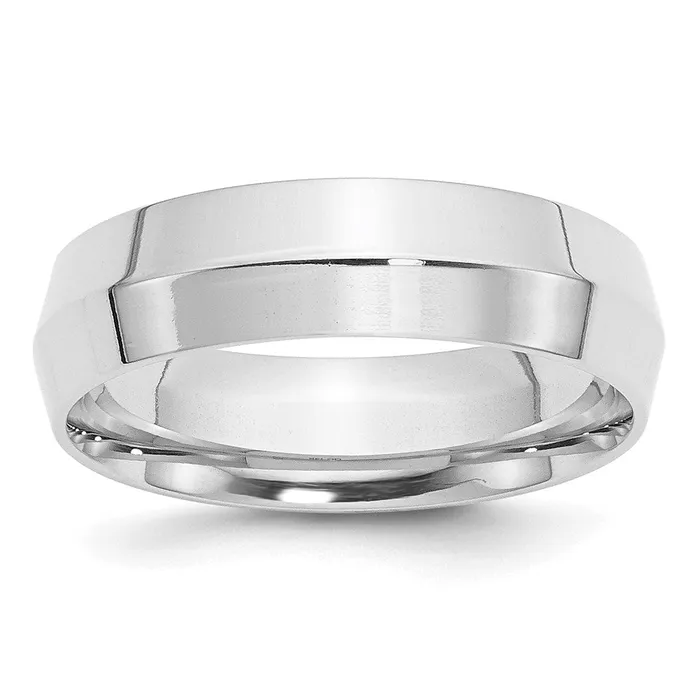 Rings Goldia Solid 18K White Gold 6mm Knife Edge Comfort Fit MensWomens Wedding Band Ring Size 125 Rings Goldia Solid 18K White Gold 6mm Knife Edge Comfort Fit MensWomens Wedding Band Ring Size 125