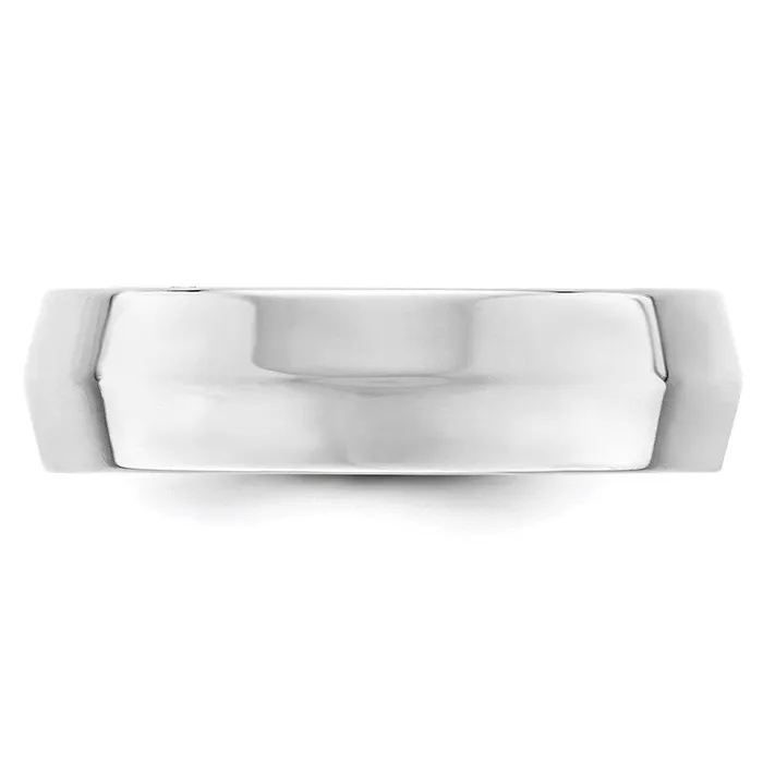 Rings Goldia Solid 18K White Gold 6mm Knife Edge Comfort Fit MensWomens Wedding Band Ring Size 125 Rings Goldia Solid 18K White Gold 6mm Knife Edge Comfort Fit MensWomens Wedding Band Ring Size 125