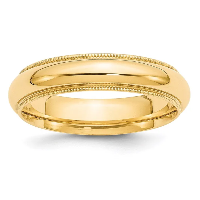 Rings Goldia Solid 18K Yellow Gold 5mm Milgrain Comfort Wedding MensWomens Wedding Band Ring Size 75 Rings Goldia Solid 18K Yellow Gold 5mm Milgrain Comfort Wedding MensWomens Wedding Band Ring Size 75