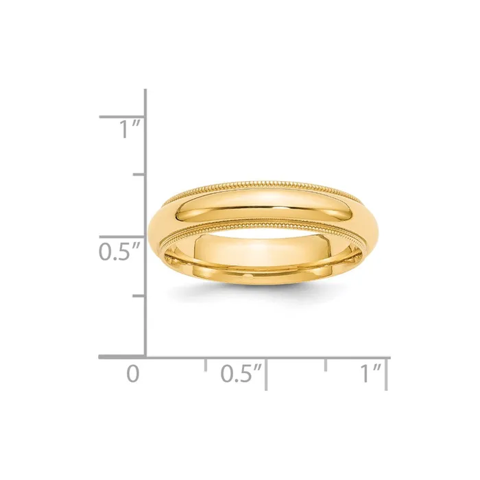 Rings Goldia Solid 18K Yellow Gold 5mm Milgrain Comfort Wedding MensWomens Wedding Band Ring Size 75 Rings Goldia Solid 18K Yellow Gold 5mm Milgrain Comfort Wedding MensWomens Wedding Band Ring Size 75