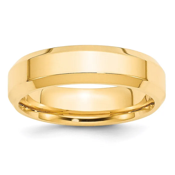 Rings Goldia Solid 18K Yellow Gold 6mm Bevel Edge Comfort Fit MensWomens Wedding Band Ring Size 115 Rings Goldia Solid 18K Yellow Gold 6mm Bevel Edge Comfort Fit MensWomens Wedding Band Ring Size 115