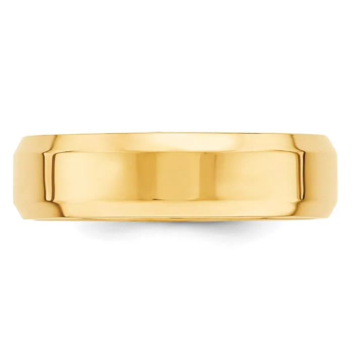 Rings Goldia Solid 18K Yellow Gold 6mm Bevel Edge Comfort Fit MensWomens Wedding Band Ring Size 115 Rings Goldia Solid 18K Yellow Gold 6mm Bevel Edge Comfort Fit MensWomens Wedding Band Ring Size 115