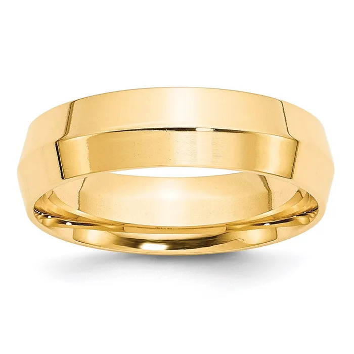 Rings Goldia Solid 18K Yellow Gold 6mm Knife Edge Comfort Fit MensWomens Wedding Band Ring Size 125 Rings Goldia Solid 18K Yellow Gold 6mm Knife Edge Comfort Fit MensWomens Wedding Band Ring Size 125